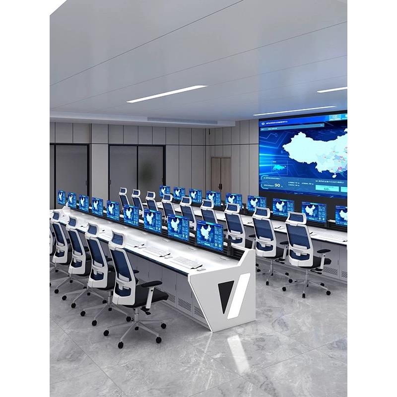 烤漆科技感型指挥多人数据中心控制台调度台办公会议桌操作台桌椅