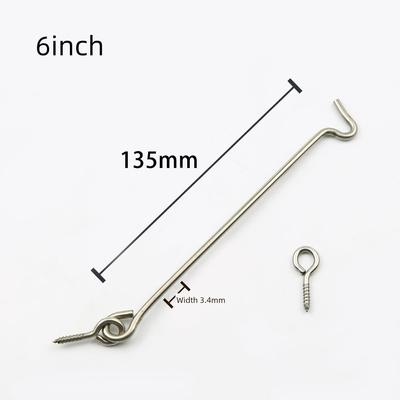 不锈钢老式窗钩201推门窗固定钩窗钩空气钩古旧窗钩配件