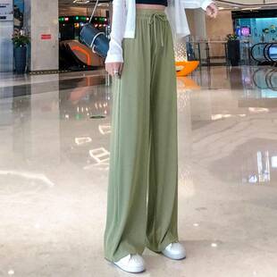 2025women clothes腰垂感夏季薄款直筒宽松显瘦春秋新款坠感裤子