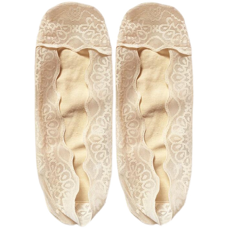 热销大码船袜女200斤大脚41蕾丝浅口防掉跟硅胶防滑39胖mm纯色短