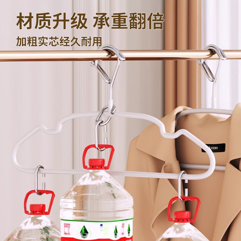 热销防风衣架自动卡扣固定家用挂衣高楼室外防吹走掉落加粗阳台晾