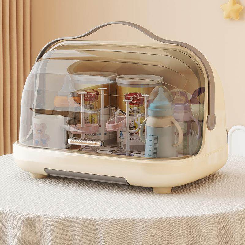 宝宝奶瓶收纳箱置物架带盖防尘沥水架辅食工具专用婴儿碗筷餐具盒,收纳整理,书桌收纳置物架,淘宝优惠券,粉丝福利购,淘宝优惠卷