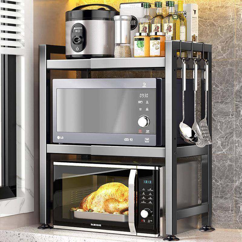 可伸缩厨房微波炉置物架多功能电饭锅煲收纳架子家用台面烤箱支架,厨房/烹饪用具,微波炉置物架,淘宝优惠券,粉丝福利购,淘宝优惠卷