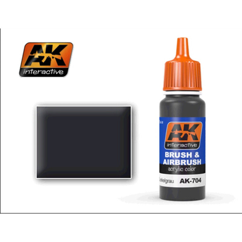 清仓〗西班牙 ak-704 水性漆ral 7021 dunkelgrau 17ml