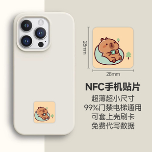 可定制卡皮巴拉门禁卡贴NFC芯片贴纸电梯万能感应卡ic m1卡小区