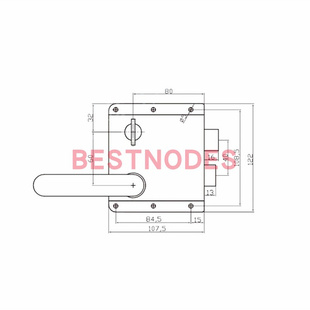 船用C2水密门锁 全304不锈钢船用防火门专用锁