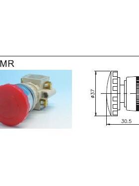 正宗台湾天得大头按钮 T2BMRY-1C 黄色
