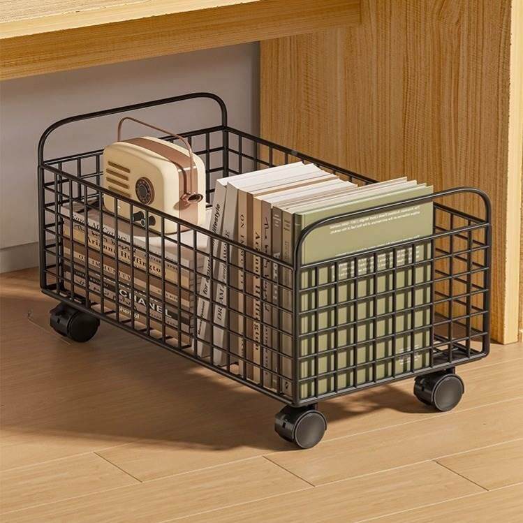 办公室置物架桌下书架家用书桌旁小型书柜多层书本收纳架落地书柜