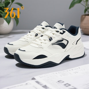 轻盈透气网面防滑厚底休闲情侣老爹鞋 361扬帆运动鞋 男复古春秋季