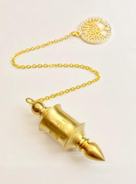 金属灵摆套装 纯铜实心黄铜可拆解六字箴言 SRT调频灵摆吊坠