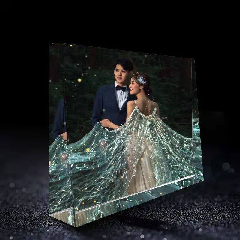 相框毕业留念婚纱礼物同学纪念公司制作送照照片水晶摆台情侣聚餐