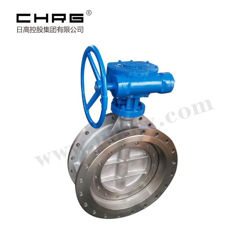 日高阀门厂家供应手动不锈钢硬密封蝶阀D343W-10P硬密封蝶阀