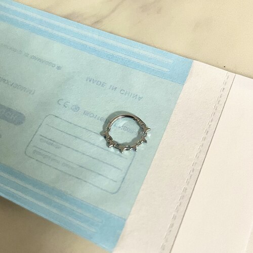 小尖刺鼻环耳骨环耳环316L医用钢