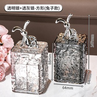 家用高档牙M签罐牙线盒棉签盒收纳 轻奢高级牙签盒牙签筒2024新款