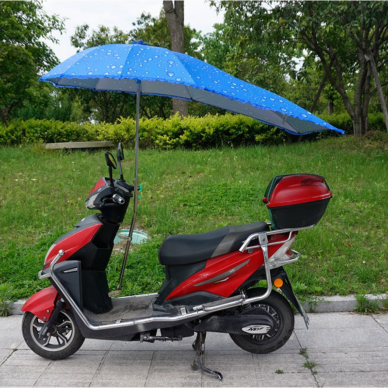 晴雨两用摩托电动l车雨棚遮阳伞加长燕尾伞可折叠电动车车棚