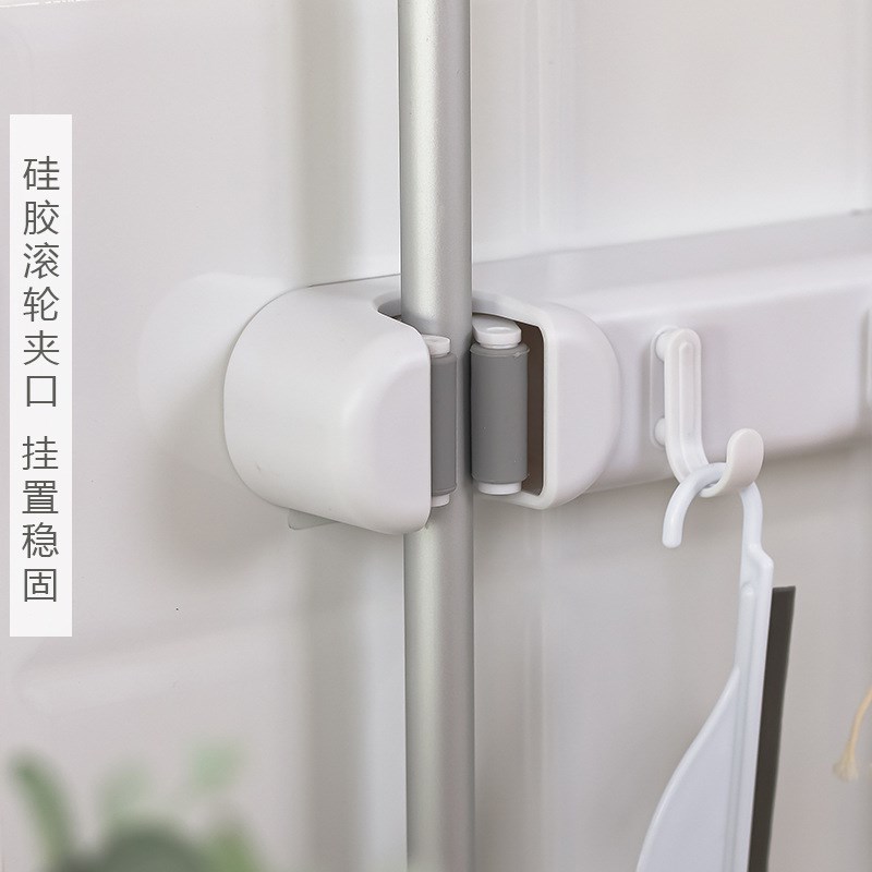 免打孔拖把架卫生间拖把挂架拖把夹壁H挂拖布架挂钩挂拖把神器代