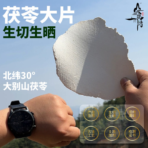 山源语岳西生切生晒无硫茯苓大片