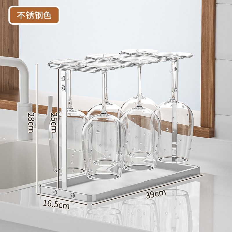 创意铁艺红酒架摆件家用高脚w杯架子欧式悬挂倒挂红酒杯架葡萄装
