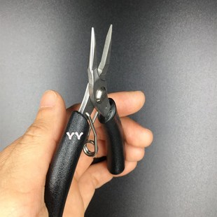 工具掌心珠宝钳钓鱼钳 迷你不锈钢首饰钳尖嘴钳模型拼H装