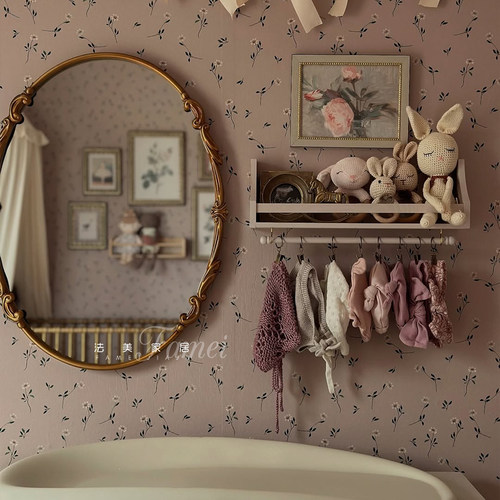 法式复古镜子中古风装饰镜壁挂式玄关镜美式家用浴室化妆镜梳妆镜