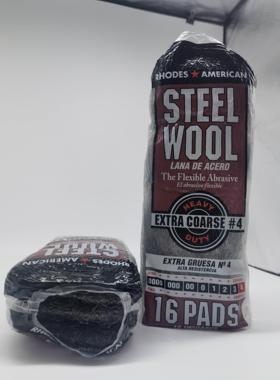 美国Homax RHODES #4钢丝绒STEEL WOOL 16片一包钢丝棉