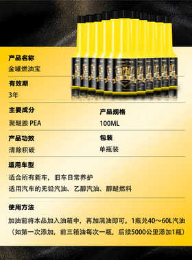 神彩金罐燃油宝100ml*12汽车燃油添加剂除积碳油路清洗剂提升动力