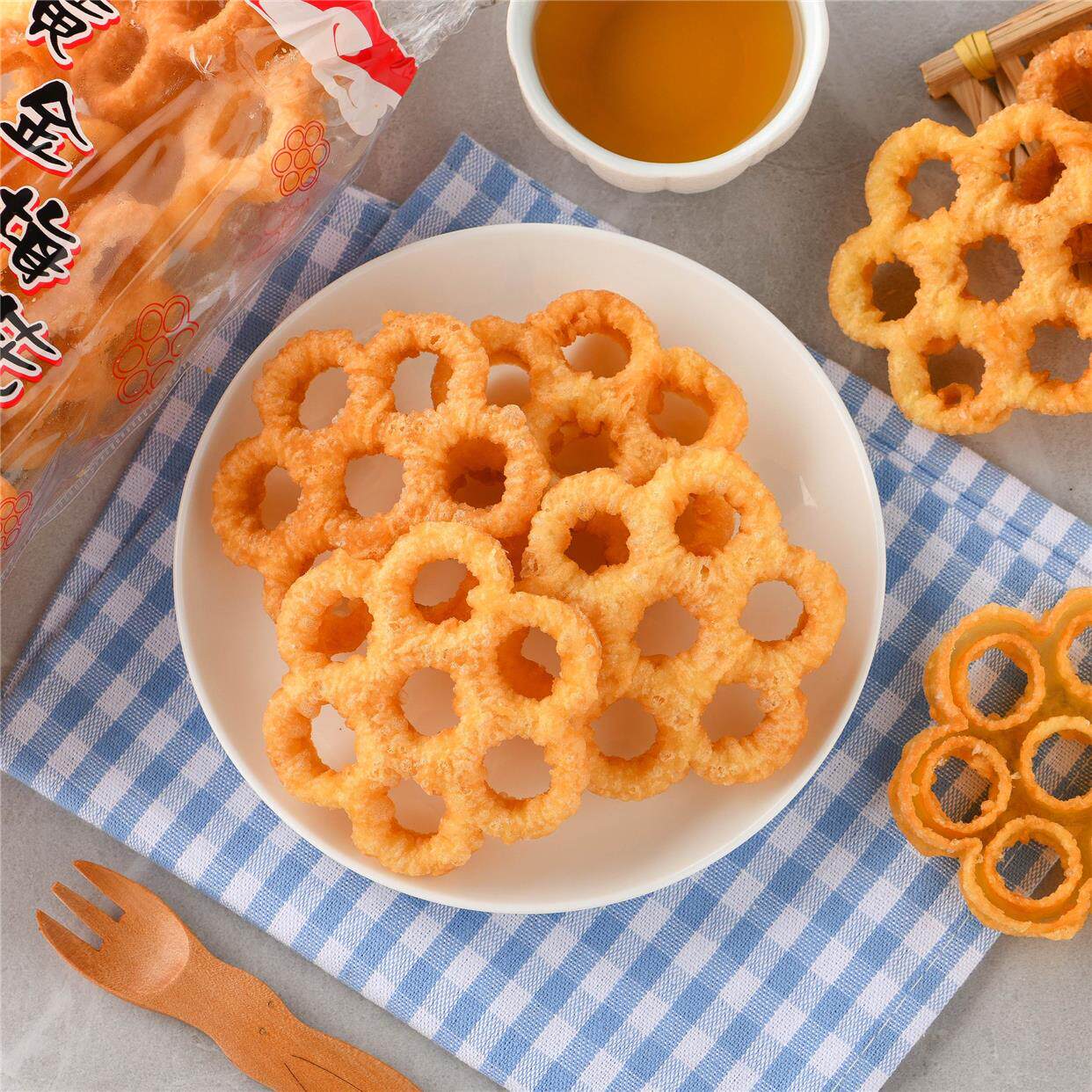 潮汕特产土碳梅花酥饼童年零食小吃炉窗土炭 儿时圆圈网红蜂窝煤