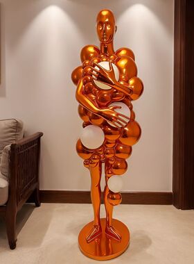 新款现代艺术抽象泡泡人物雕塑摆件客厅楼梯装饰品创意家居工艺品