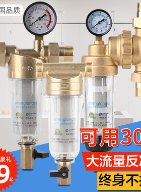 前置过滤器家用反冲洗总水管道全屋净水器自来水井水大流量过滤器