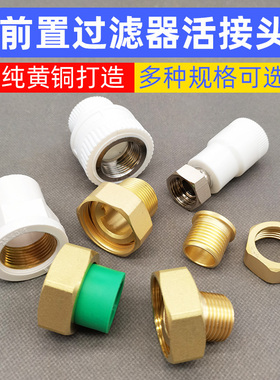 前置过滤器ppr活接头4分6分一寸水管直通热水器焊接热熔配件大全