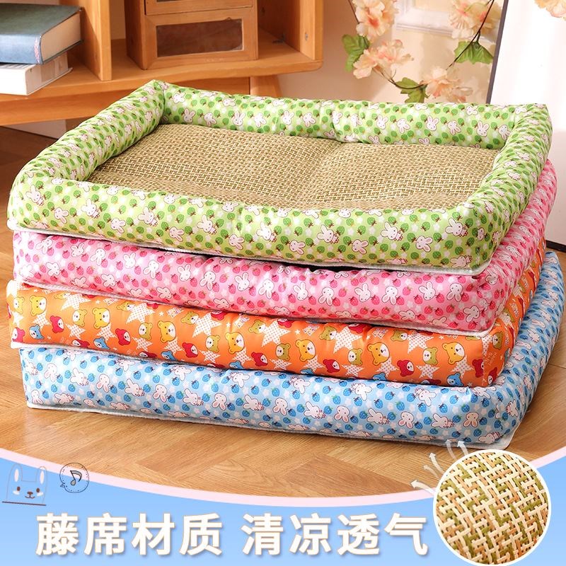 夏季猫狗c窝藤编凉席四季通用宠物窝大中小型犬耐抓宠物狗窝床垫