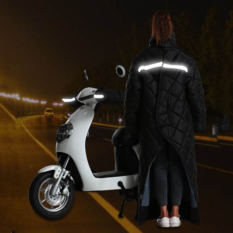 冬季加绒加厚电动l车挡风被男女骑车防寒保暖装备挡风衣防风衣神