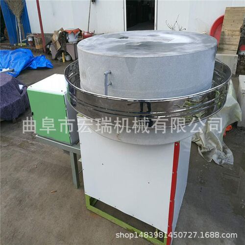 小型玉米面粉机 新型电动石磨芝麻酱机器香油石磨 低温低速研磨粮