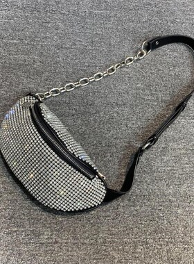 商场撤柜货韩版百搭女包夏季时尚撞色闪闪发N亮水钻女单肩简约胸