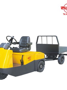 工厂直销牵引车 电动平板搬运电瓶四轮平板周转2T3T4T10T 牵引车