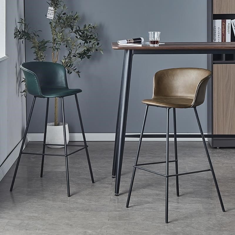 复古马鞍皮吧椅现代o简约铁艺工业风酒吧椅家用轻奢吧台椅高脚椅,住宅家具,家用高脚椅,淘宝优惠券,粉丝福利购,淘宝优惠卷