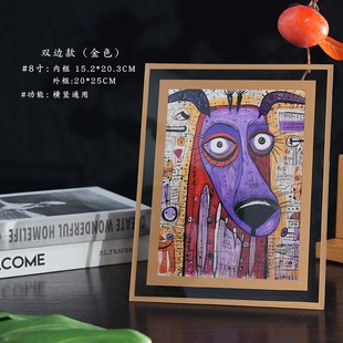 简约透明玻璃相框八8寸水晶毕业照片打印加相P框竖版高级横框摆台