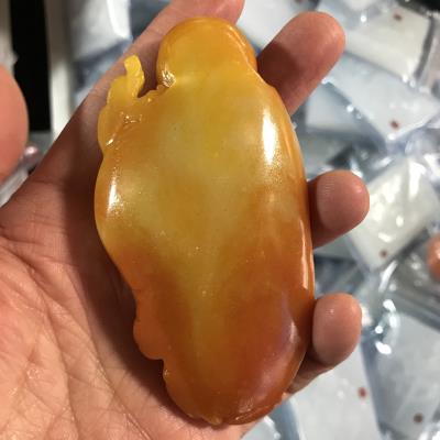 云南黄龙玉原石寿星手把件仿田黄玉福禄寿手玩件礼品男女把玩件