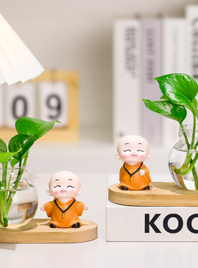 可爱慧乐小和尚幸运创意茶宠摆件