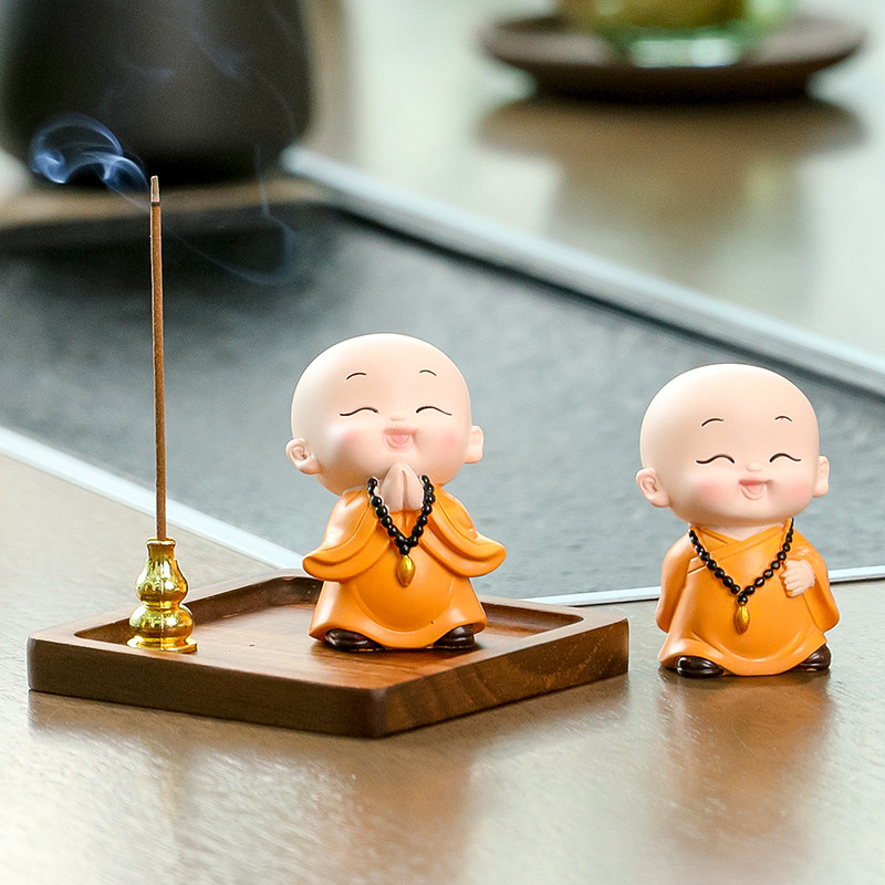 禅意慧圆小和尚家用室内香插