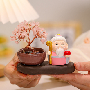 如意小神仙摆件创意月老钟馗办公室工位桌面情绪稳定手办生日礼物