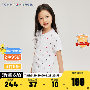 儿童t恤纯棉女孩短袖 TOMMY儿童童装 新品 女童夏季 polo衫