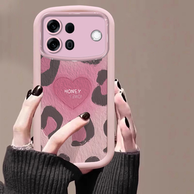 适用OPPOA7PROMAX豹纹爱心手机壳