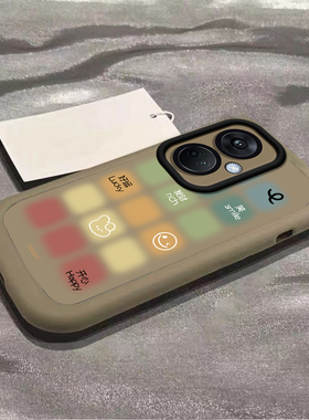 适用oppok11手机壳新款k10x硅胶防摔opp0可爱女网红k9s简约k10活力版晕染彩色格子k9高级感k7镜头全包潮