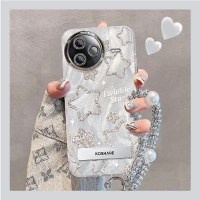 适用红米K系列闪粉星星手机壳