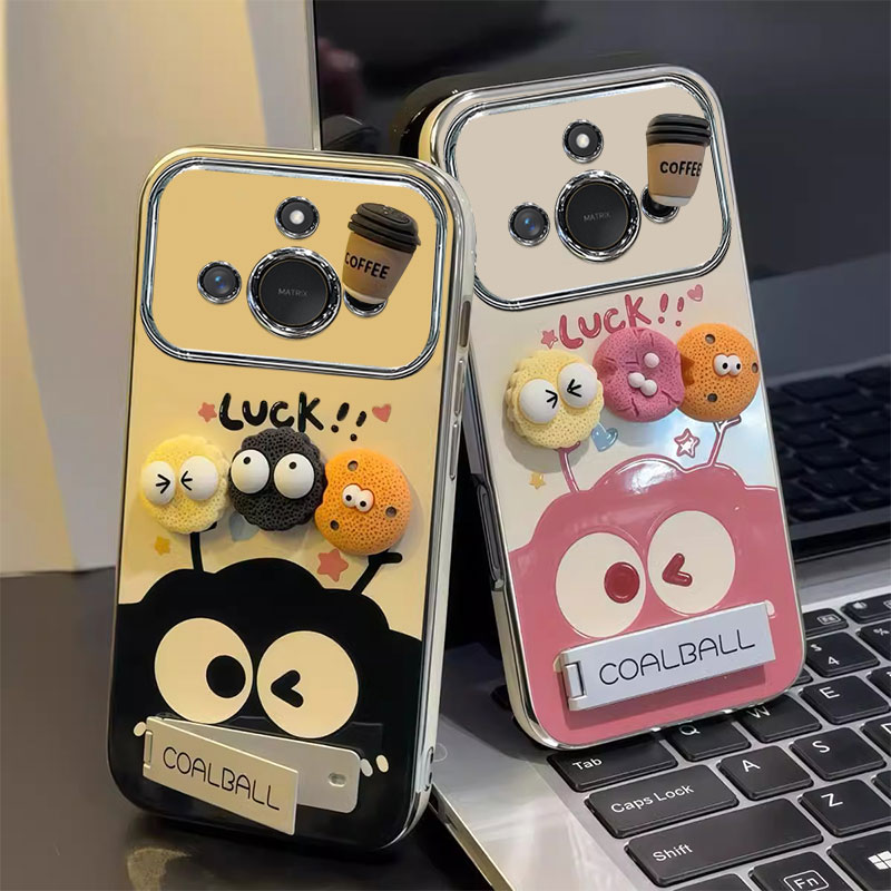 适用荣耀X系列咖啡煤球手机壳