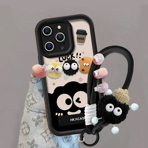 苹果系列咖啡煤球手机壳