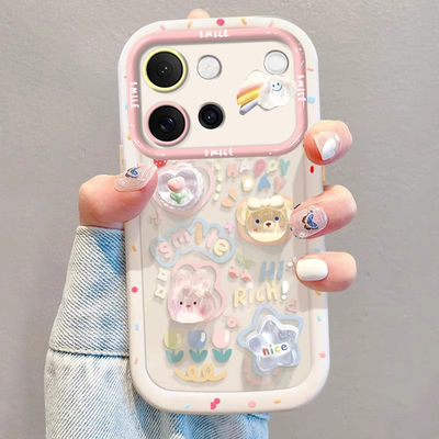 适用VIVOS60兔子小熊手机壳