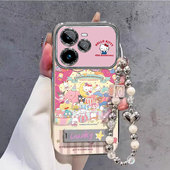 适用oppo英文猫realmegt7pro手机壳真我GTNEO6se新款 GT5硅胶GT3防摔少女网红支架高级感镜头全包可爱保护套