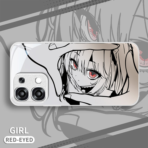 适用OPPOA系列红眼少女手机壳